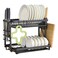 Feelings 2 Layer Foldable Dish Rack Stone 42x25x32cm