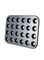 Generic 24 Grid Mini Cup Cake Mould Black 36X24cm