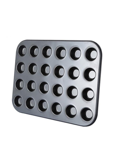 Generic 24 Grid Mini Cup Cake Mould Black 36X24cm