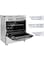 Super General Gas Cooker 5 Burner 80x60cm, Full-Safety, Gas Oven With Thermostat, Rotisserie, Automatic Ignition SGC801FS Silver/Black