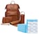 Star Babies Buy 1 Get 1 (PU Leather 6pcs Set Diaper Bag + 10pcs Printed Disposable Changing Mats)