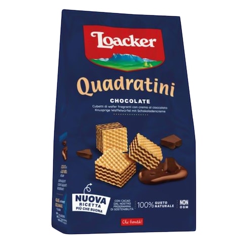 Buy Loacker Quadratini Napolitaner Bite Size Wafer Chocolate Cream Filling 125g in Saudi Arabia