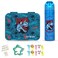 Eazy Kids 6 &amp; 4 Convertible Bento Lunch Box with Stainless Steel 640ml Water Bottle and Sandwich Cutter Set - TREX Blue