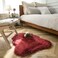 Generic Ashler Home Deco Soft Faux Sheepskin Fur Chair Couch Cover Area Rug For Bedroom Floor Sofa Living Room Dark Red 2 X 3 Feet