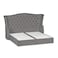 In House Taj Mahal Velvet Bed Frame - Single - 200x100 cm - Gray