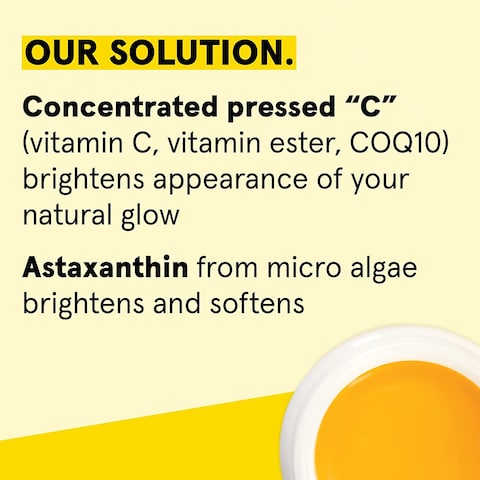 Acure Brightening Vitamin C Sunset Serum, 100% Vegan, For A Brighter Appearance, Vitamin C, Coq10 &amp; Astaxanthin, Intense Overnight Moisture, For All Skin Types, 1 Fl Oz