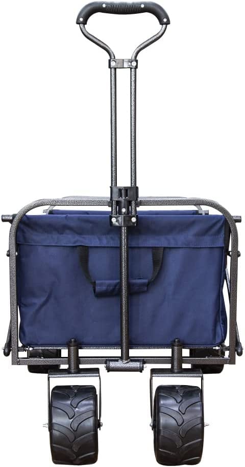 80Kg Foldable Heavy Duty Outdoor Trolley Utility Transport Cart - Blue