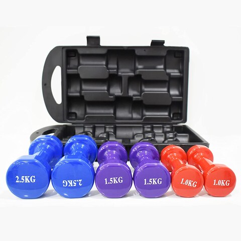 York Adult Exercise Dumbbell Multi Color, York Dumbbells 10Kg Viny Coverd Set