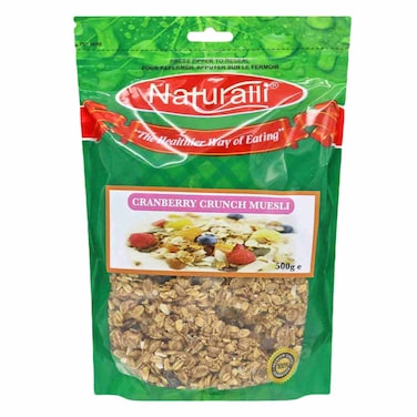Naturalli Cranberry Crunch Muesli Cereal 500g