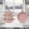 Kunzita 7 Pieces Turkish Granite Cookware Set With Steel Lid - Pink