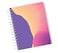 Loud Universe Hardcover Notebook Waves Minimalist Waves Purple And Pink Spiral Notebook with Premium High Quality Paper A5 Size