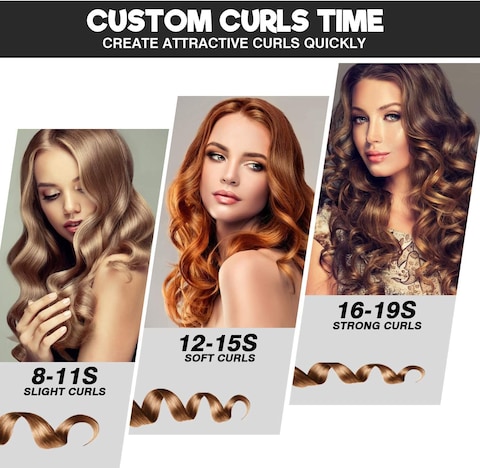 Rose-shaped Ceramic Automatic Hair Curler White