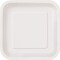 Bright White Square Plates 7&quot;