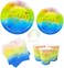 Party Time Serves 6 24pcs Set of Gradient Rainbow &amp; Gold Happy Birthday Party Tableware Set Includes Paper Plates, Tissue &amp; Paper Cups, Disposable Tableware Party Set for Birthday Party Suppliepcs