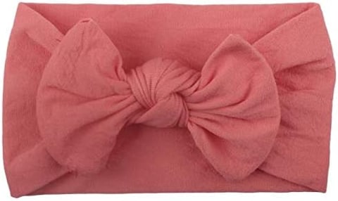 SHOWAY 6PCS Baby Girl Nylon Headbands and Bows Super Soft Stretchy Elastic Turban Knotted Hairbands Hair Bands Hair Accessories For Newborn Baby Girls Infant Toddlers Kids (Assorted Colors)