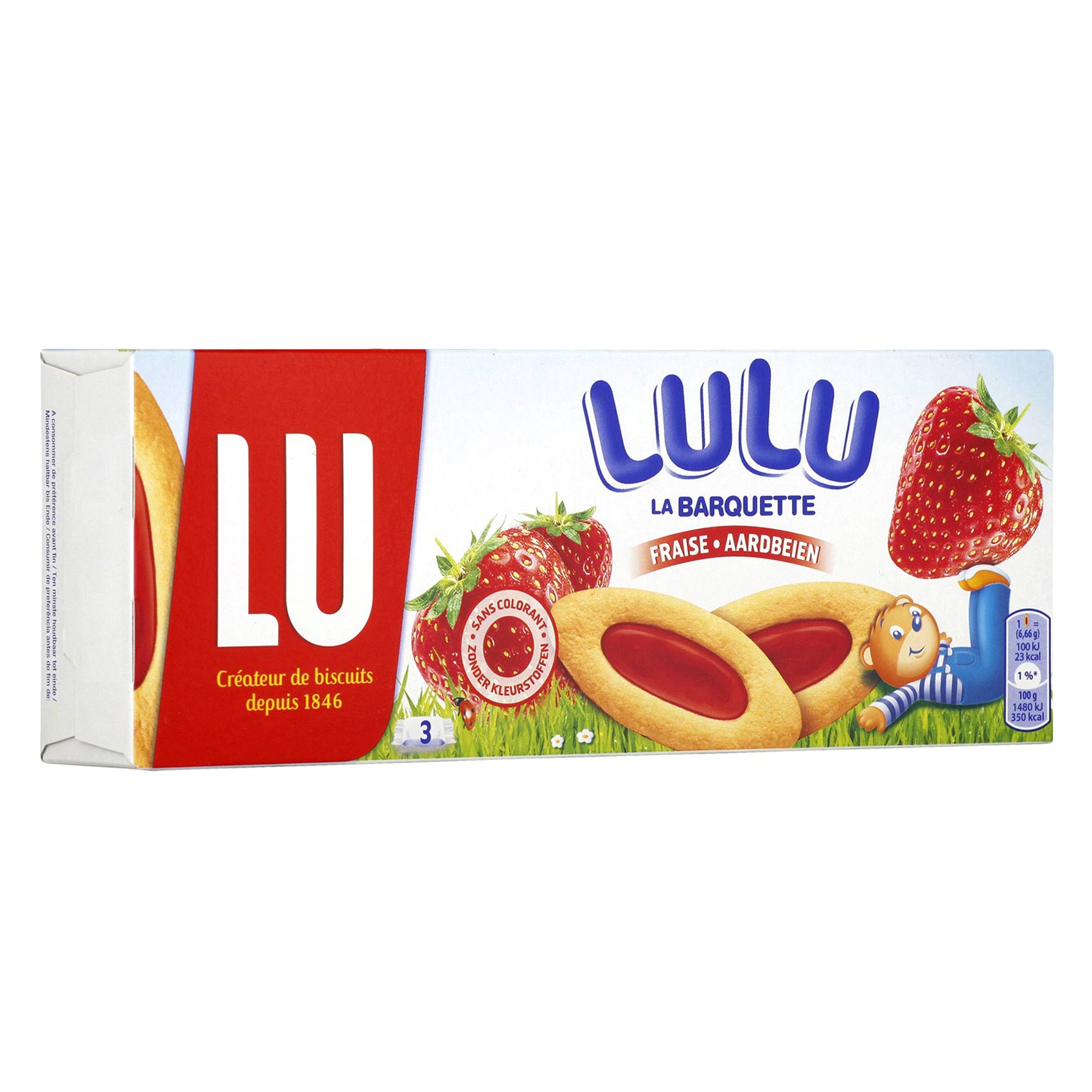 Lulu La Strawberry Barquette Biscuit 120g