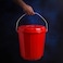 Royalford 25L Plastic Bucket With Lid- Rf11716 Multi-Purpose Utility Bucket With A Lid And Steel Handle Break-Resistant, Light-Weight, Durable Construction Perfect For Bathroom, Kitchen Red