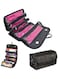 Generic Roll N Go Toiletry Organizer Black/Pink