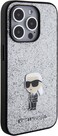 CG Mobile Karl Lagerfeld Fixed Glitter Case For iPhone 15 Pro Max (Silver)