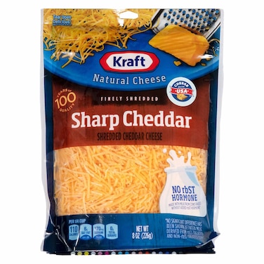 Kraft Natural Cheese Finely Shredded Sharp Cheddar Cheese 226g