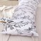 LUNA HOME 1 Piece Long Body Pillow Case, Dim gray leafs Design.