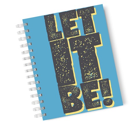 Loud Universe Hardcover Notebook Let It Be Teen Trendy Spiral Notebook with Premium High Quality Paper A5 Size