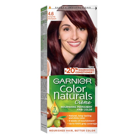 Buy Garnier Colour Naturals Cream Nourishing Permanent Hair Colour 4.6 Burgundy 110ml in UAE