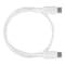 Powerology PCAB008-WH Braided Cable with USB-C To USB-C Data Transfer and Fast Charging 30cm