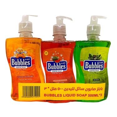 Bubbles Liquid Soap 3X500ML