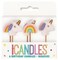 Unique- Unicorn &amp; Rainbow Picks Candle 6pcs