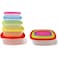 Markq Food Storage Container With Airtight Lids 5 Piece Plastic Stackable Tupperware Box For Leftovers Lunch Box Meal Prep Containers, Rectangle