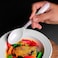 Royalford 18.5 Cm Melamineware Dessert Spoon- Rf11789 Stylish, Light-Weight And 100% Food-Grade Suitable For Dining Table, Home And Restaurant Dishwasher-Safe And Chip-Resistant White And Pink