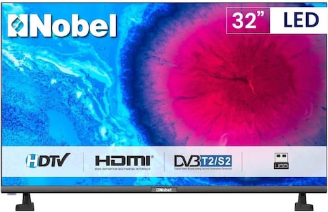 Nobel 32 Inch, LED TV, NTV32FL, Black (Frameless, 1920 x 1080px, 3 HDMI, Remote Control)