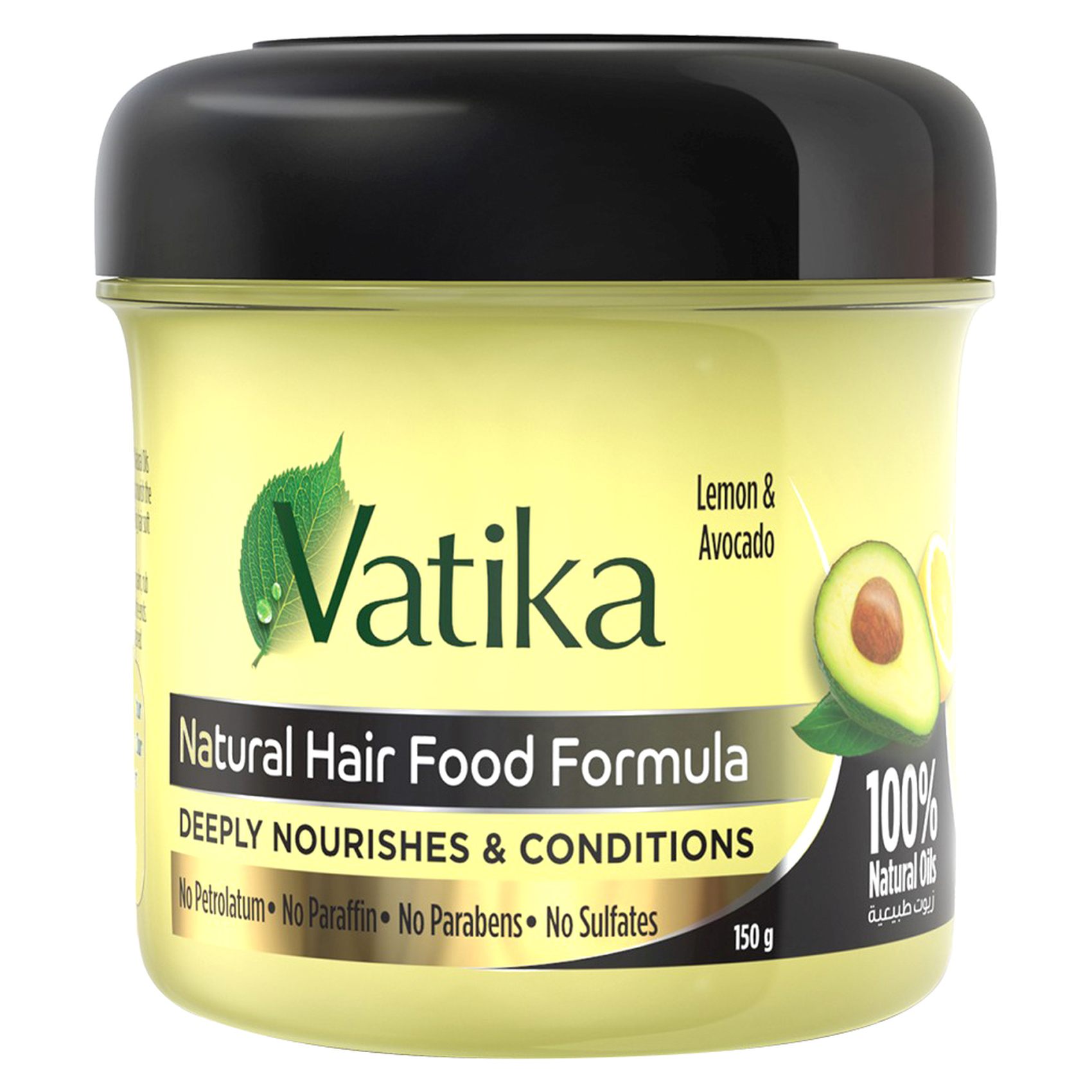 Dabur Vatika Naturals Hair Food With Lemon And Avocado Yellow 150g