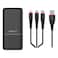 TotuLife Fame Series Power Bank Black 20000mAh And Smart Series 3-In-1 Data Sync Charging Cable Black