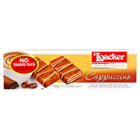 Buy Loacker Pasticeria Cappuccino Biscuit 100g in Saudi Arabia