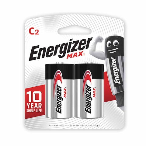 Energizer Alkaline Battery Max Power Size C 2 Batteries