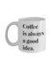 muGGyz Printed Ceramic Coffee Mug White