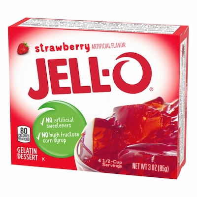 Jell-O Strawberry Flavor Instant Gelatin 85g