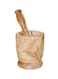 Raj Wooden Mortar With Pestle Brown 10.5cm