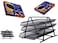 Generic Metal A4 Paper Office Mesh Document Basket File Paper Tray Letter Organizer Holder Desktop Accessories-3 Tires [Js3001]