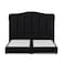 In House Shumt Linen Bed Frame - King - 200x200cm - Black