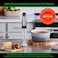 Braun MQ7035X Black 3-in-1 Immersion Hand, Powerful 500W Stainless Steel Stick Blender Variable Speed + 2-Cup Food Processor, Whisk, Beaker, Faster, Finer Blending, MultiQuick