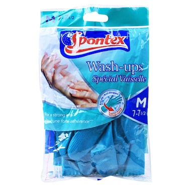 Spontex Wash Ups Anti Slip Reusable Gloves Medium