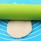 Generic Silicone Non-Stick Rolling Pin Wooden Handle Flour Dough Pastry Roller Baking Tools