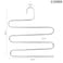 ZOBER S Shaped 5 Layer Pant Hanger   Stainless Steel   Multilayer Closet Storage   For Pants, Jeans, Trousers, Scarfs, Towels (3, Without Grip)