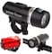 Generic Bike Bicycle 5 LED Power Beam Front Head Light And Tail Torch Back Light