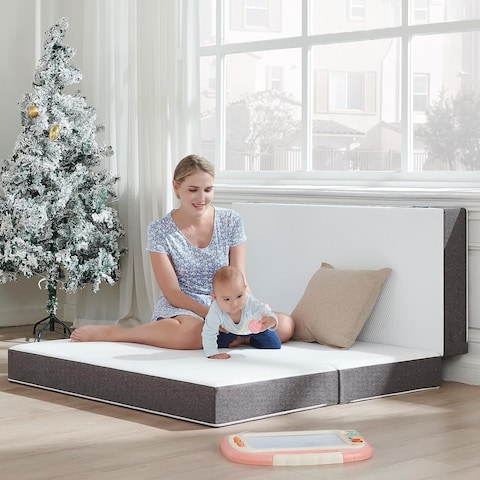 Vital Folding Mattress, Tri Folding Foam Mattress With Storage Cover, Size - W 90 X L 180 X L 14 Cm