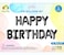 Party Time 1 Set of 16inches Black Happy Birthday Foil Balloon For Birthday Party Decoration, Birthday Banner Backdrop - Birthday Party Supplies