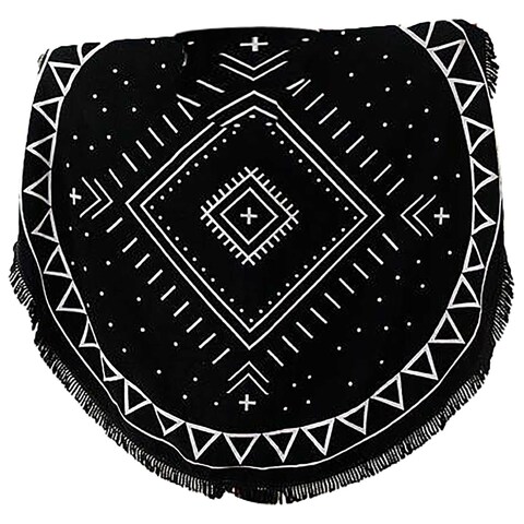 Fattal Beach Mat - Arabesque Design - Black Color